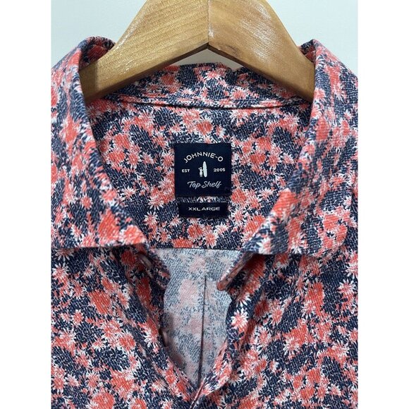 JOHNNIE-O Top Shelf Looper Print Short Sleeve Stretch Shirt Size 2XL $158 - Picture 5 of 6